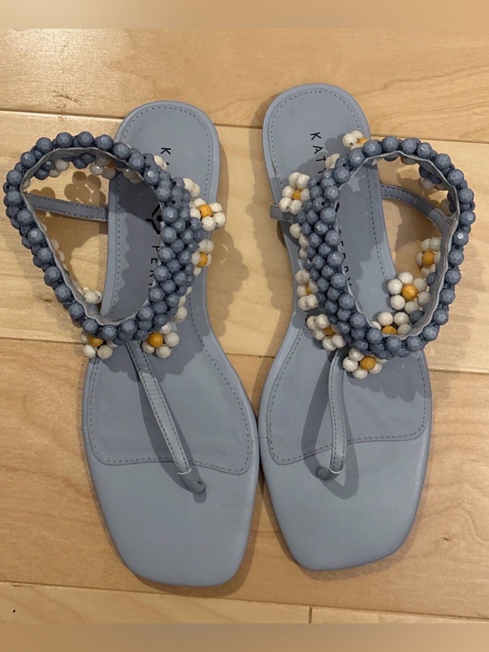 Katy Perry The Gardener Beaded Ankle Sandals Sizes 8 1/2 8.5 - Picture 2 of 3